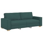 vidaXL Set de canapele cu perne, 2 piese, verde închis, textil vidaXL Set de canapele cu perne, 2 piese, verde închis, textil