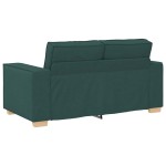 vidaXL Set de canapele cu perne, 2 piese, verde închis, textil vidaXL Set de canapele cu perne, 2 piese, verde închis, textil