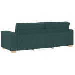 vidaXL Set de canapele cu perne, 2 piese, verde închis, textil vidaXL Set de canapele cu perne, 2 piese, verde închis, textil