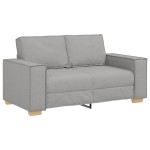 vidaXL Set de canapele cu perne, 2 piese, gri nor, textil