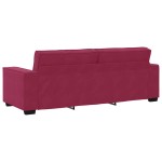 vidaXL Set canapele cu perne, 2 piese, roșu vin, catifea vidaXL Set canapele cu perne, 2 piese, roșu vin, catifea