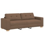 vidaXL Set de canapea cu pernă 2 pcs Maro 221 x 78 x 80 cm Țesătură vidaXL Set de canapea cu pernă 2 pcs Maro 221 x 78 x 80 cm Țesătură