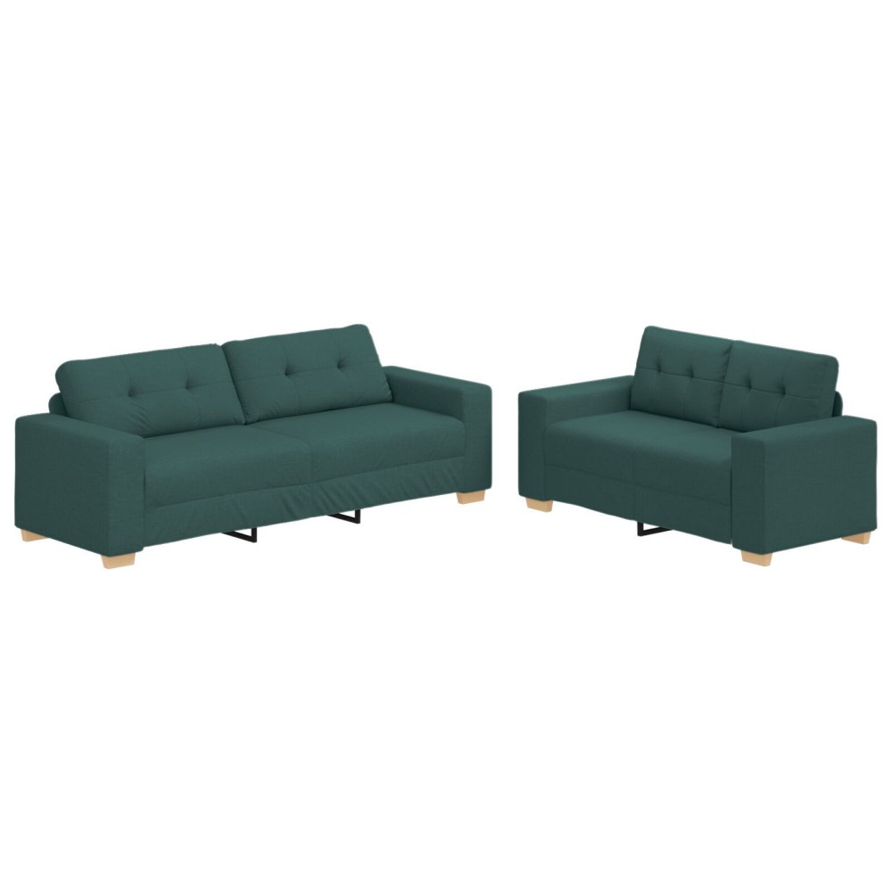 vidaXL Set de canapele de 2 piese cu perne Galben Țesătură