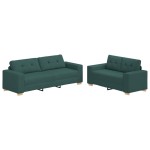 vidaXL Set de canapele de 2 piese cu perne Galben Țesătură vidaXL Set de canapele de 2 piese cu perne Galben Țesătură