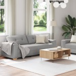 vidaXL Set de canapea cu pernă 2 pcs Gri 221 x 78 x 80 cm Țesătură vidaXL Set de canapea cu pernă 2 pcs Gri 221 x 78 x 80 cm Țesătură