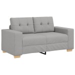 vidaXL Set de canapea cu pernă 2 pcs Gri 221 x 78 x 80 cm Țesătură vidaXL Set de canapea cu pernă 2 pcs Gri 221 x 78 x 80 cm Țesătură