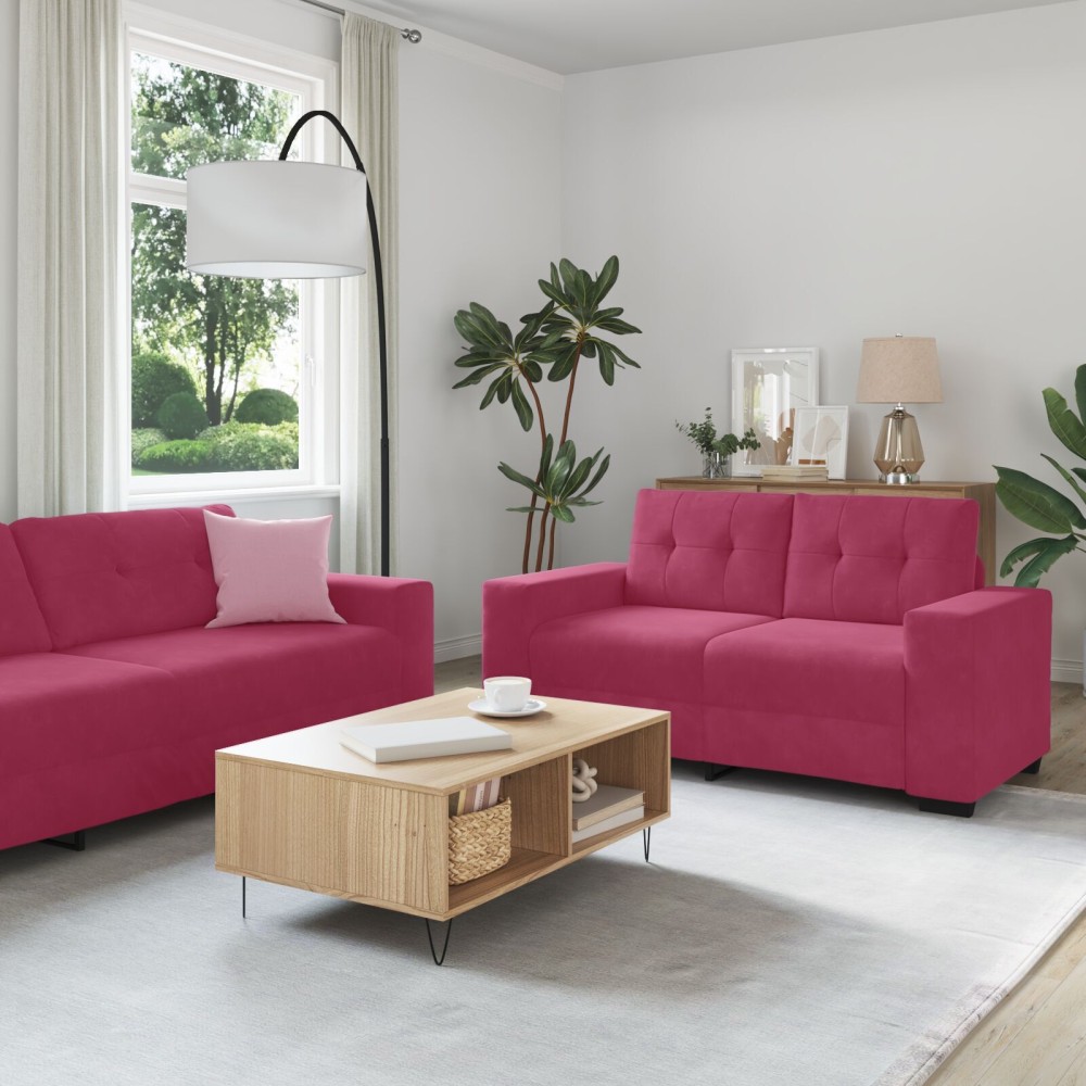 vidaXL Set de canapea 2 pcs bordo 221 x 78 x 80 cm Catifea