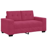 vidaXL Set de canapea 2 pcs bordo 221 x 78 x 80 cm Catifea vidaXL Set de canapea 2 pcs bordo 221 x 78 x 80 cm Catifea