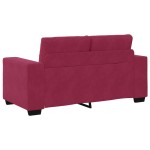 vidaXL Set de canapea 2 pcs bordo 221 x 78 x 80 cm Catifea vidaXL Set de canapea 2 pcs bordo 221 x 78 x 80 cm Catifea