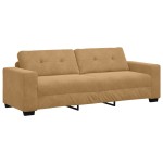Set canapea vidaXL 2 piese cu perne din catifea maro Set canapea vidaXL 2 piese cu perne din catifea maro