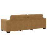 Set canapea vidaXL 2 piese cu perne din catifea maro Set canapea vidaXL 2 piese cu perne din catifea maro