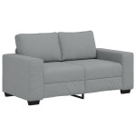 vidaXL Set de canapele cu perne, 2 piese, gri deschis, textil vidaXL Set de canapele cu perne, 2 piese, gri deschis, textil
