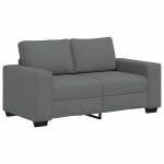 vidaXL Set de canapele cu perne, 2 piese, gri închis, textil