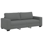 vidaXL Set de canapele cu perne, 2 piese, gri închis, textil