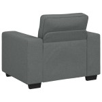 vidaXL Set de canapele cu perne, 2 piese, gri închis, textil