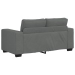 vidaXL Set de canapele cu perne, 2 piese, gri închis, textil