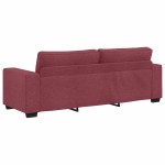 vidaXL Set canapea cu perne, 2 piese, roșu vin, material textil