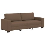 vidaXL Set de canapele cu perne, 2 piese, maro, textil