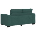 vidaXL Set de canapele cu perne, 2 piese, verde închis, textil vidaXL Set de canapele cu perne, 2 piese, verde închis, textil