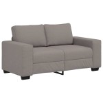 vidaXL Set de canapea cu perne, 2 piese, gri taupe, material textil