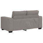 vidaXL Set de canapea cu perne, 2 piese, gri taupe, material textil