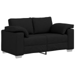 vidaXL Set de canapea 2 pcs Negru 219 x 77 x 82 cm țesătură