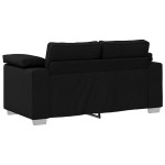 vidaXL Set de canapea 2 pcs Negru 219 x 77 x 82 cm țesătură