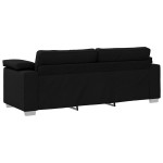 vidaXL Set de canapea 2 pcs Negru 219 x 77 x 82 cm țesătură
