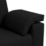 vidaXL Set de canapea 2 pcs Negru 219 x 77 x 82 cm țesătură