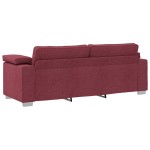 vidaXL Set de canapea 2 pcs bordo 219 x 77 x 82 cm țesătură