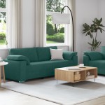 vidaXL Set de canapea 2 pcs Verde închis 219 x 77 x 82 cm țesătură