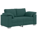 vidaXL Set de canapea 2 pcs Verde închis 219 x 77 x 82 cm țesătură