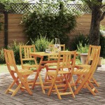 vidaXL Scaun pentru Grădină 6 pcs Maro 36 x 46 x 86 cm