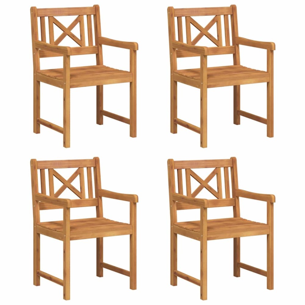 vidaXL Scaun pentru Grădină 4 pcs Maro 56 x 56 x 90 cm