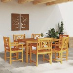 vidaXL Scaun pentru Grădină 6 pcs Maro 56 x 56 x 90 cm