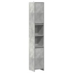 vidaXL Set mobilier de baie, 4 piese, gri beton, lemn compozit
