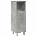 vidaXL Set mobilier de baie, 3 piese, gri beton, lemn compozit vidaXL Set mobilier de baie, 3 piese, gri beton, lemn compozit