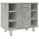 vidaXL Set mobilier de baie, 3 piese, gri beton, lemn compozit vidaXL Set mobilier de baie, 3 piese, gri beton, lemn compozit