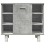 vidaXL Set mobilier de baie, 3 piese, gri beton, lemn compozit vidaXL Set mobilier de baie, 3 piese, gri beton, lemn compozit