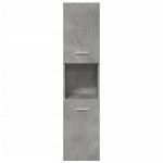 vidaXL Set mobilier de baie, 3 piese, gri beton, lemn compozit vidaXL Set mobilier de baie, 3 piese, gri beton, lemn compozit