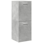 vidaXL Set mobilier de baie, 3 piese, gri beton, lemn compozit