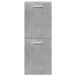 vidaXL Set mobilier de baie, 3 piese, gri beton, lemn compozit