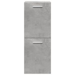 vidaXL Set mobilier de baie, 4 piese, gri beton, lemn compozit