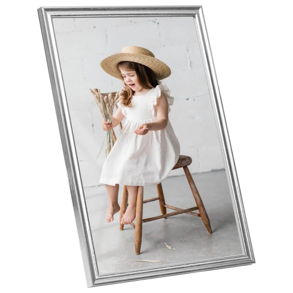 vidaXL Rame foto colaj pentru perete 5 buc. argintiu 70x90 cm MDF