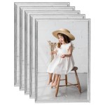 vidaXL Rame foto colaj pentru perete 5 buc. argintiu 70x90 cm MDF vidaXL Rame foto colaj pentru perete 5 buc. argintiu 70x90 cm MDF