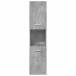 vidaXL Set mobilier de baie, 5 piese, gri beton, lemn prelucrat