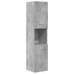 vidaXL Set mobilier de baie, 5 piese, gri beton, lemn prelucrat