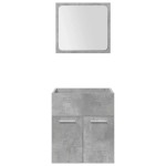 vidaXL Set mobilier de baie, 5 piese, gri beton, lemn prelucrat