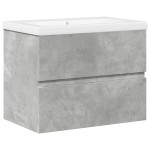 vidaXL Set mobilier de baie, 2 piese, gri beton, lemn compozit vidaXL Set mobilier de baie, 2 piese, gri beton, lemn compozit