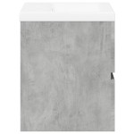 vidaXL Set mobilier de baie, 2 piese, gri beton, lemn compozit vidaXL Set mobilier de baie, 2 piese, gri beton, lemn compozit